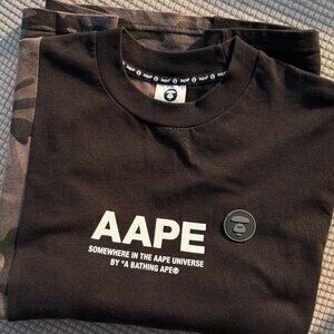 AAPE by Bape black/grey camo graphic t-shirt (oversized fit)